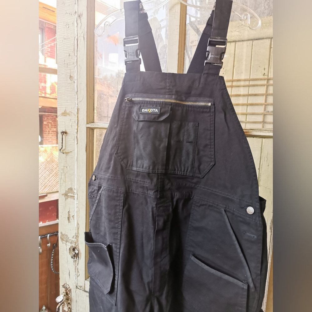 New Dakota Black Work Overalls